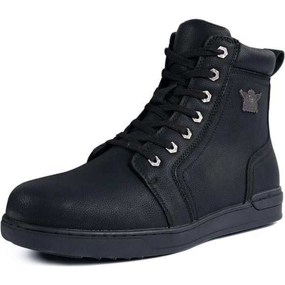 Men\'s  Breathable Biker Boots Faux Leather Lace Up Shoes with Ankle Support Milwaukee Leather MBM9000 Men main image 4